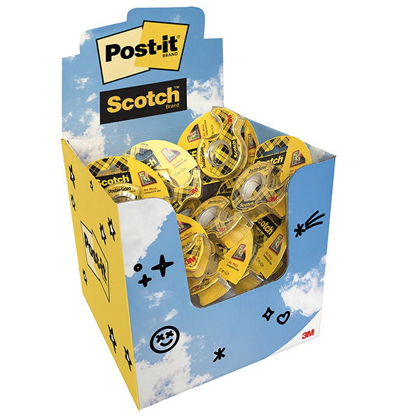  Nastro biadesivo - 12,7 mm x 6,3 m - neutro - Scotch® - expo 32 pezzi 