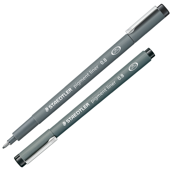  Pennarello Pigment Liner 308 - nero - 0,8 mm - Staedtler 