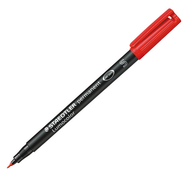  Pennarello Lumocolor Permanent 313 - punta 0,4 mm - rosso - Staedtler 