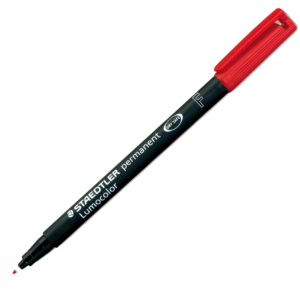  Pennarello Lumocolor Permanent 318 - punta 0,6 mm - rosso - Staedtler 