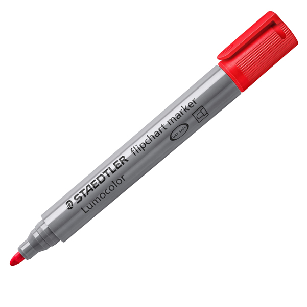  Marcatore Lumocolor Flipchart 356 - a base d'acqua - punta tonda 2 mm - rosso - Staedtler 