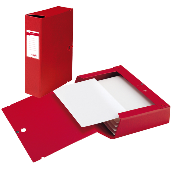 Scatola archivio Scatto - dorso 6 cm - 25 x 35 cm - rosso - Sei Rota 