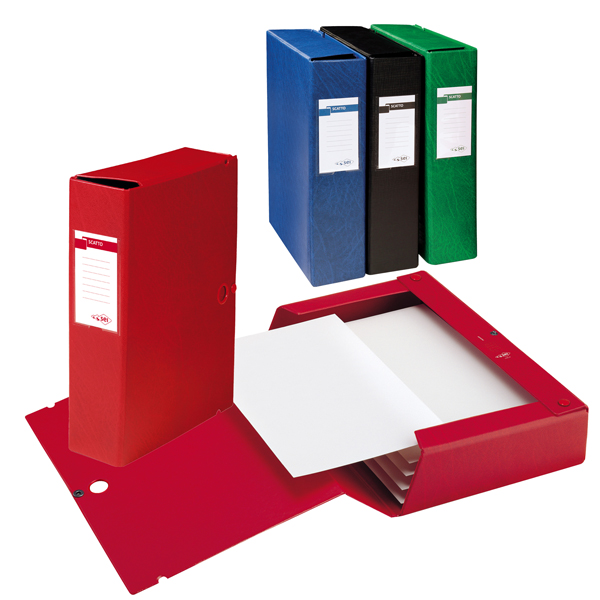  Scatola archivio Scatto - dorso 8 cm - 25 x 35 cm - verde - Sei Rota 