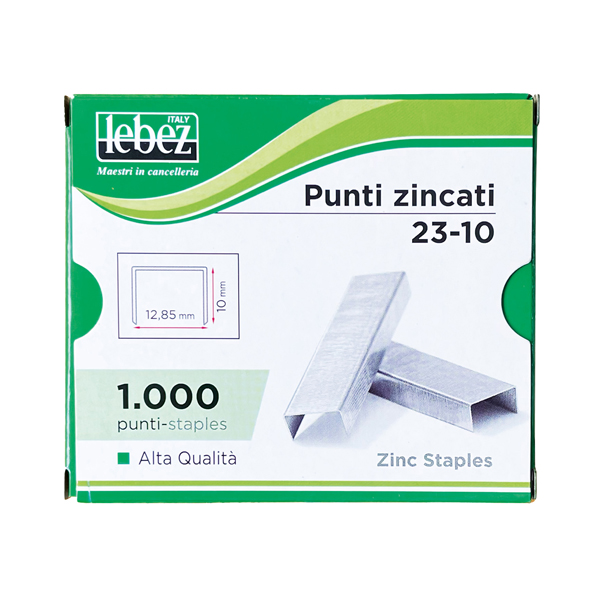  Punti KH - 23/10 - alti spessori - acciaio zincato - metallo - Lebez - conf. 1000 pezzi 