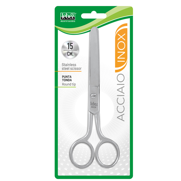  Forbice 056 - punta tonda - 15 cm - acciaio inox - Lebez 