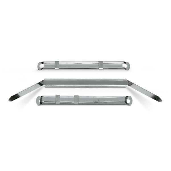  Pressini fermafogli - metallo - 12 x 80 mm - Lebez - conf. 50 pezzi 