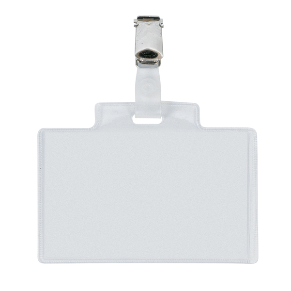  Portanome Pass 3E - clip in metallo - 9,5 x 6 cm - PVC - Sei Rota - conf. 100 pezzi 