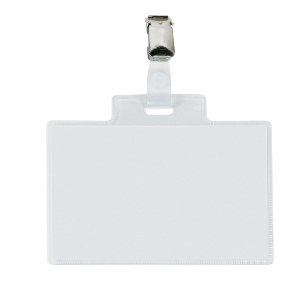  Portanome Pass 4E - clip in metallo - c/cartoncino - 11 x 7 cm - Sei Rota - conf. 100 pezzi 