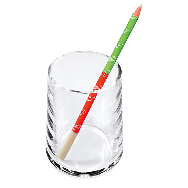  Portapenne a bicchiere - 7 x 10 cm - acrilico - trasparente - Lebez 