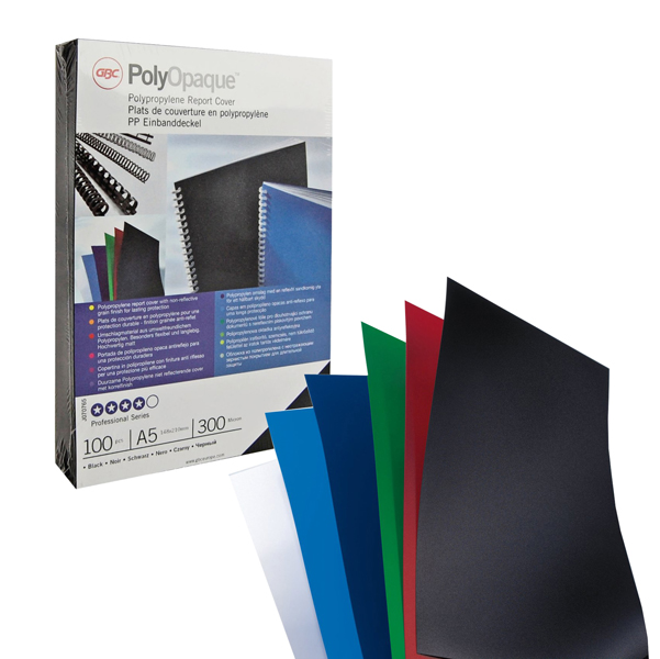  Copertine PolyOpaque - A4 - 300 micron - PPL - bianco coprente - GBC - conf. 100 pezzi 