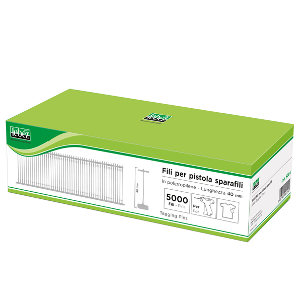  Fili per sparafili Lebez 5260 - 6,5 cm - trasparente - Lebez - conf. 5000 pezzi 