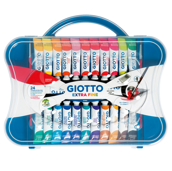  Tubi tempere - 12 ml - colori assortiti - Giotto - conf. 24 pezzi 