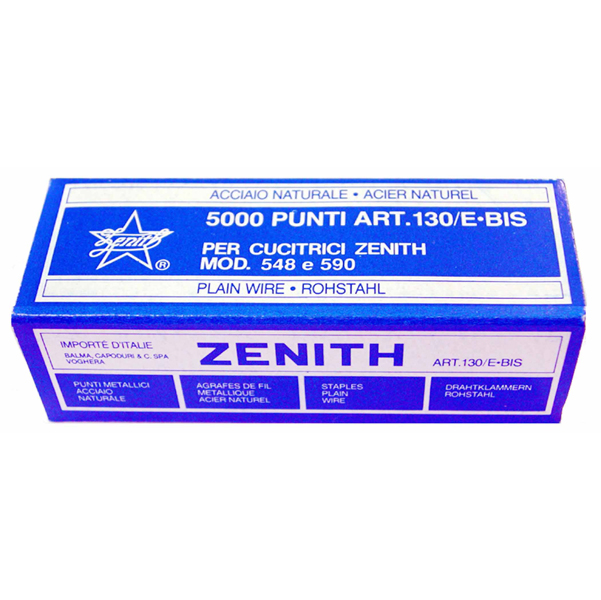  Punti 130/E bis - 6/4 - acciaio naturale - metallo - Zenith - conf. 5000 punti 