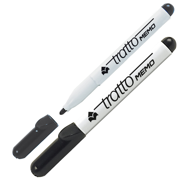  Pennarello Tratto Memo - a secco - per lavagne cancellabili - punta conica - tratto 2,5 mm - nero - Tratto 