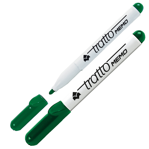  Pennarello Tratto Memo - a secco - per lavagne cancellabili - punta conica - tratto 2,5 mm - verde - Tratto 
