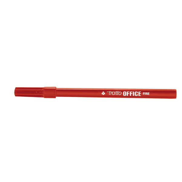  Pennarelli Office - punta feltro - punta fine - tratto 0,7 mm - rosso - Tratto - conf. 12 pezzi 
