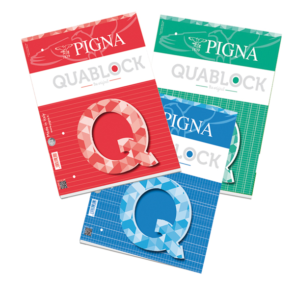 Blocco Quablock Original collato - A4 - 5 mm - 80 gr - 50 fogli - Pigna 