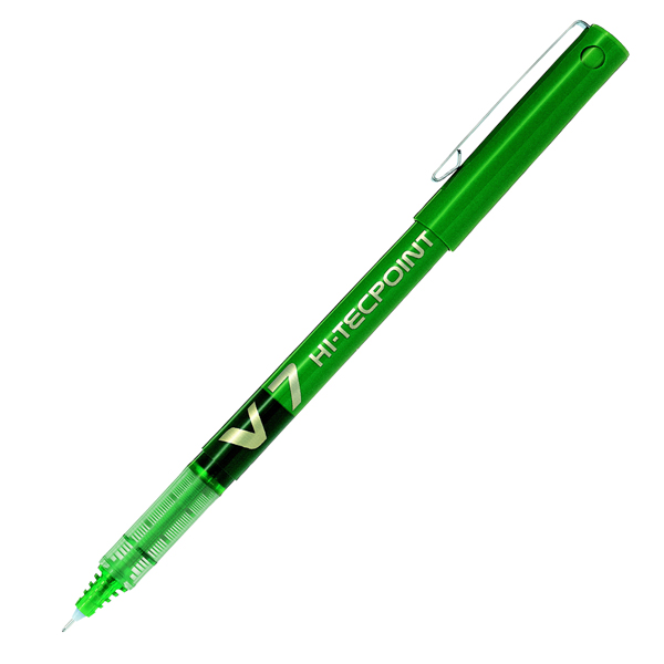  Roller Hi Tecpoint V7 - punta 0,7 mm - verde - Pilot 