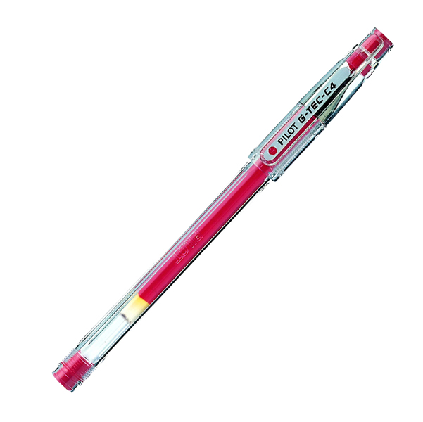  Penna a sfera Gel G Tec C4 - punta 0,4 mm - rosso - Pilot 