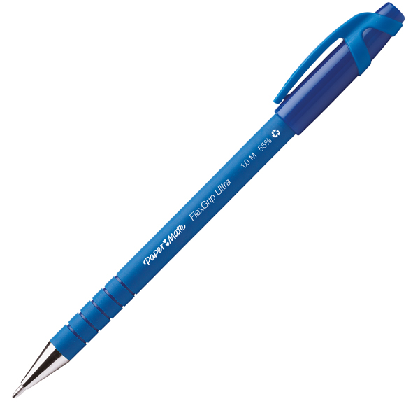  Penna a sfera con cappuccio Flexgrip Ultra - punta 1,0mm - blu - Papermate 