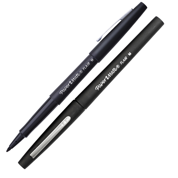  Pennarello Flair Nylon - punta feltro - 1,10mm - nero - Papermate 