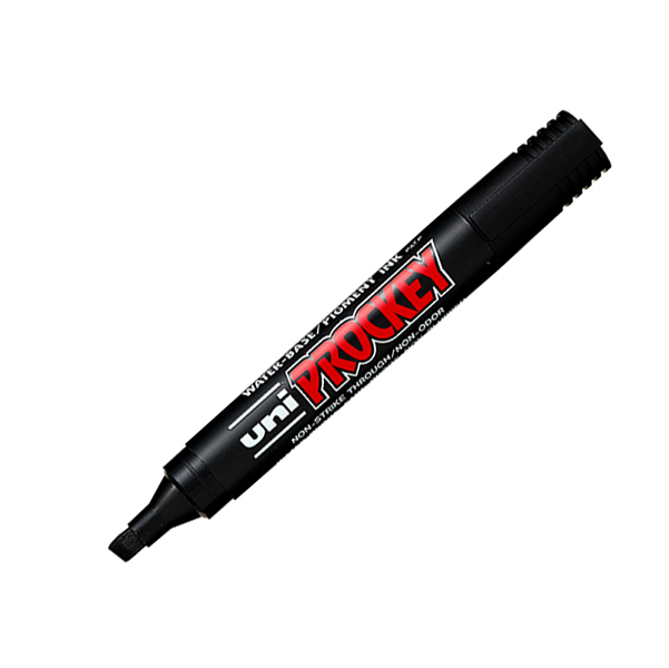  Marcatore Uni Prockey M126 - punta a scalpello 1,00-5,70mm - nero - Uni Mitsubishi 