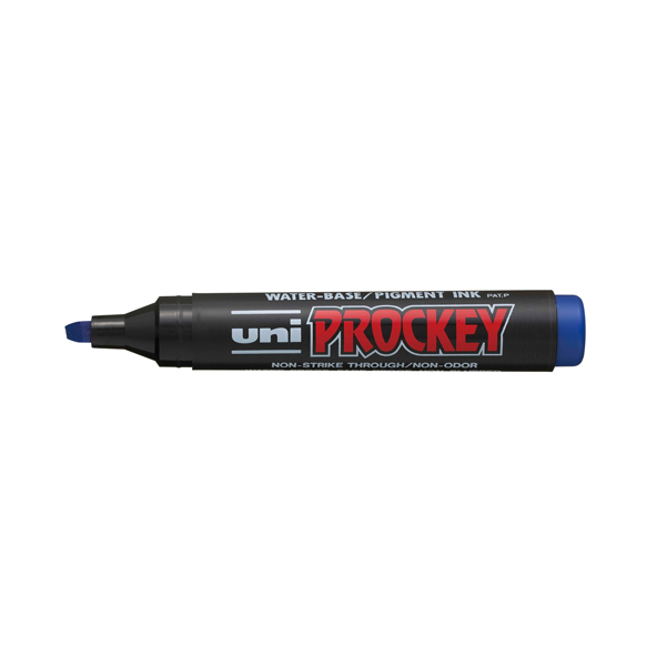  Marcatore Uni Prockey M126 - punta a scalpello da 1,00-5,70mm - blu - Uni Mitsubishi 