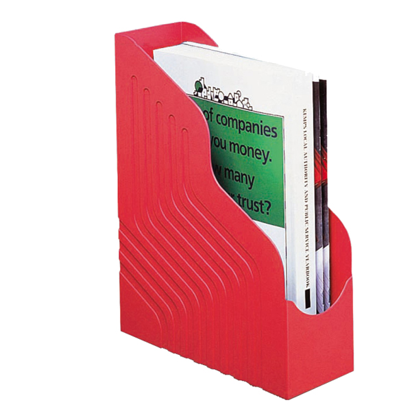  Portariviste Magazine Rack Jumbo - 25 x 32 cm - dorso 10 cm - rosso - Rexel 