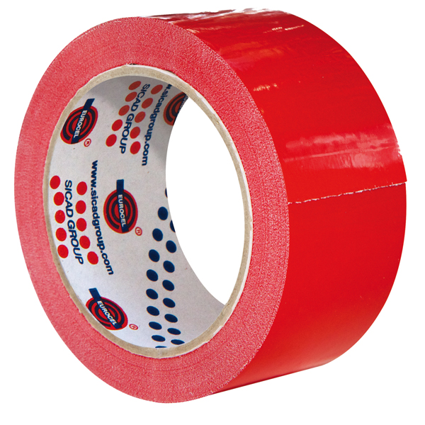  Nastro adesivo 350 - 5 cm x 66 m - PVC - rosso - Eurocel 