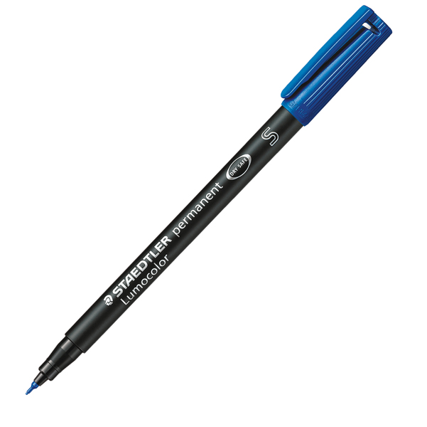  Pennarello Lumocolor Permanent 313 - punta 0,4mm - blu - Staedtler 