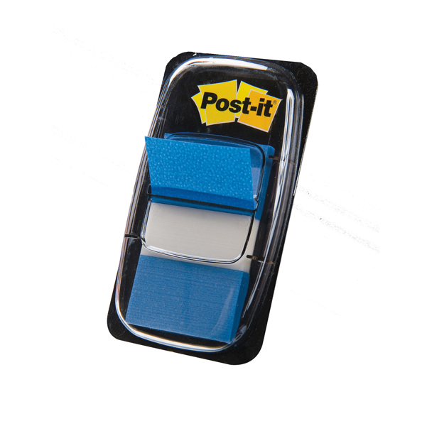  Segnapagina Post-it Index Medium - 680-2 - 25,4 x 43,2 mm - blu - Post-it - conf. 50 pezzi 