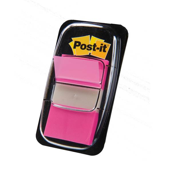  Segnapagina Post-it Index Medium - 680-21 - 25,4 x 43,2 mm - rosa vivace - Post-it - conf. 50 pezzi 