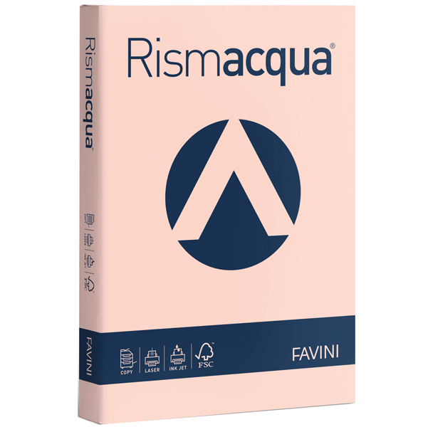  Carta Rismacqua - A4 - 140 gr - salmone 05 - Favini - conf. 200 fogli 