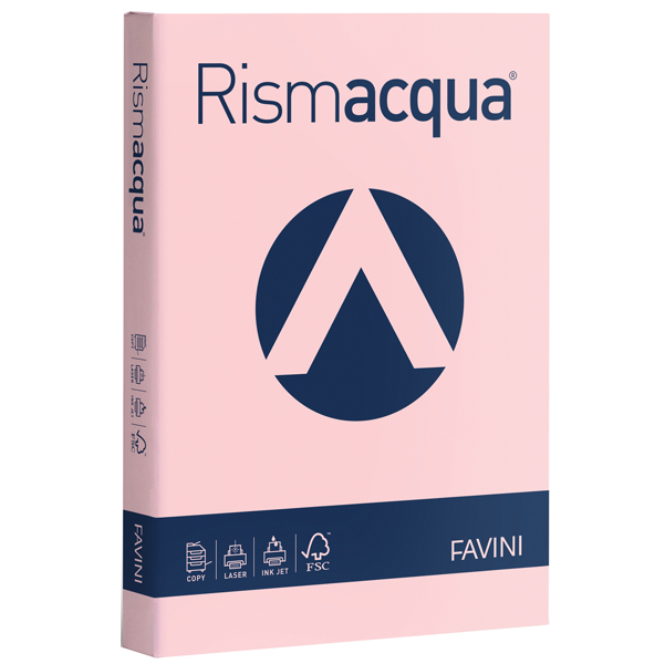  Carta Rismacqua - A4 - 200 gr - rosa 10 - Favini - conf. 125 fogli 