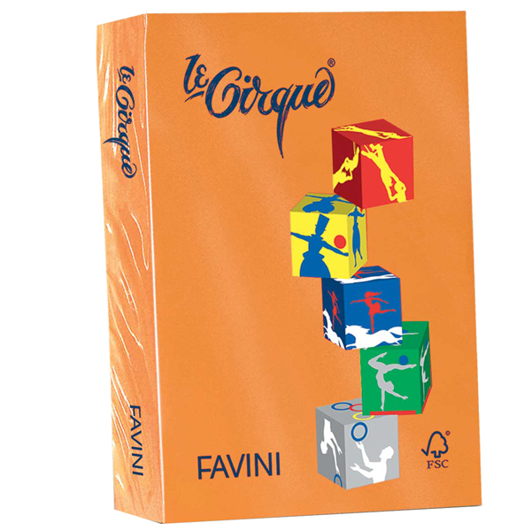  Carta Le Cirque - A4 - 160 gr - arancio 205 - Favini - conf. 250 fogli 