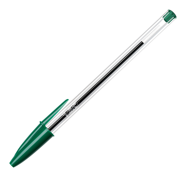  Penna a sfera Cristal - punta media 1,0mm - verde - Bic - conf. 50 pezzi 
