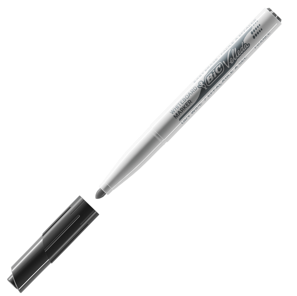  Pennarello Whiteboard Marker Velleda 1741 - punta tonda 1,4mm - nero - Bic 