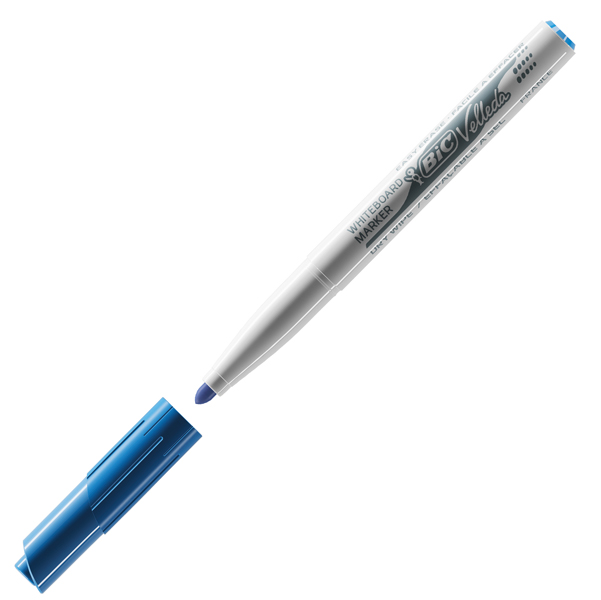  Pennarello Whiteboard Marker Velleda 1741 - punta tonda 1,4mm - blu - Bic 