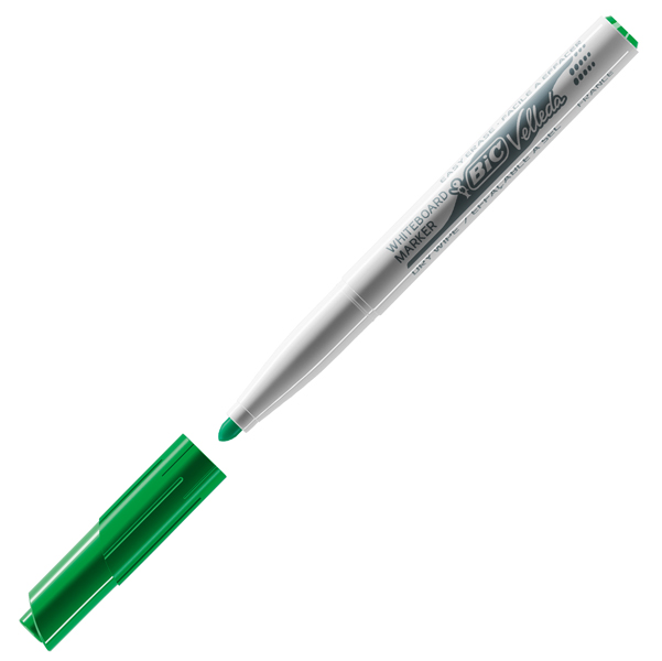  Pennarello Whiteboard Marker Velleda 1741 - punta tonda 1,4mm - verde - Bic 