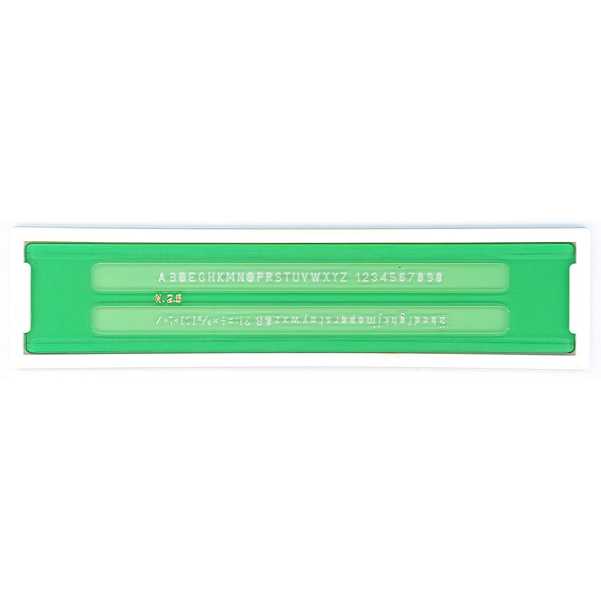  Normografo lettere e cifre Uni - 3,5mm - verde - Arda 