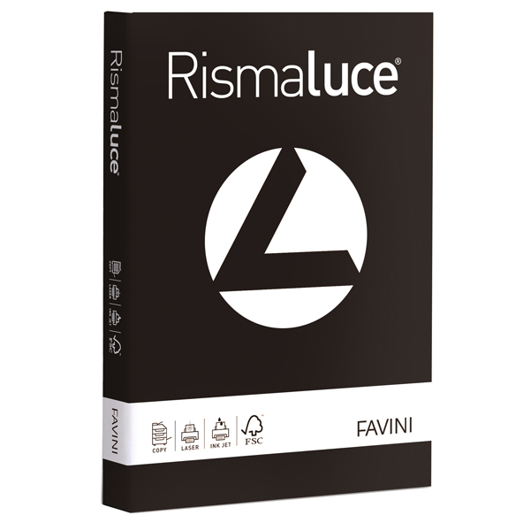  Carta Rismaluce - A4 - 200 gr - nero 63 - Favini - conf. 125 fogli 
