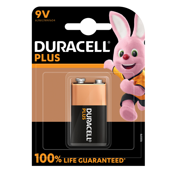  Pila Transistor - 9V Plus - MN1604 - Duracell - blister 1 pezzo 