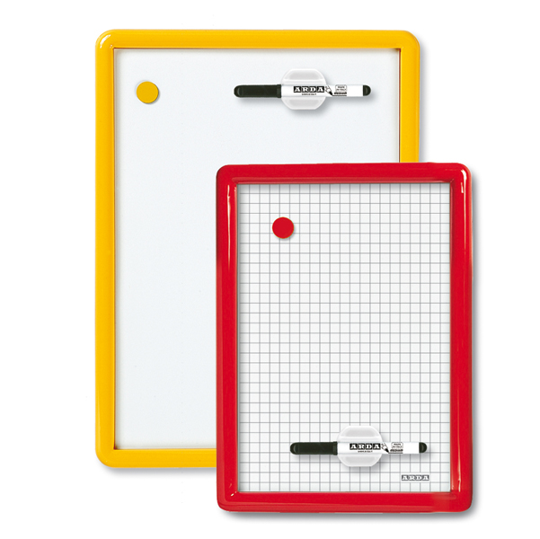  Lavagna magnetica Lmv - bianca - 26 x 36 cm - cornice in colori assortiti - Arda 