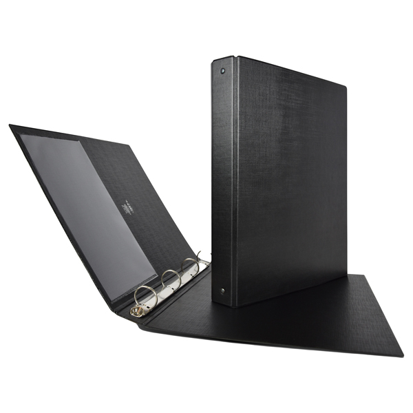  Raccoglitore Stelvio - 22 x 30 cm - 4 anelli a R 16 mm - dorso 2,5 cm - nero - Sei Rota 