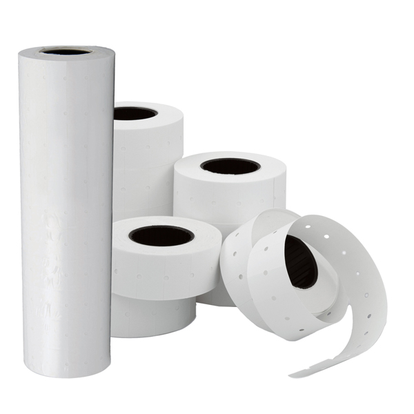  Rotolo 1000 etichette art.165 - 21x12 mm - permanente - bianco - Lebez - conf. 10 rotoli 