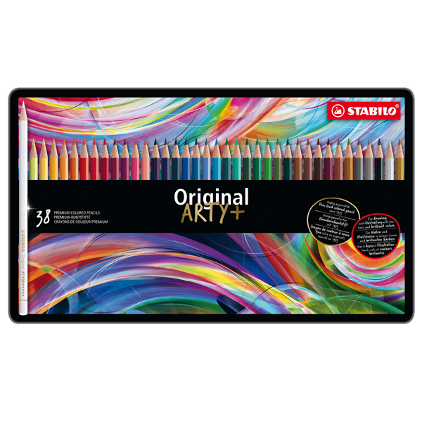  Pastello Original 8778 - tratto 2,50 mm - colori assortiti - Stabilo - astuccio in metallo 38 pezzi 