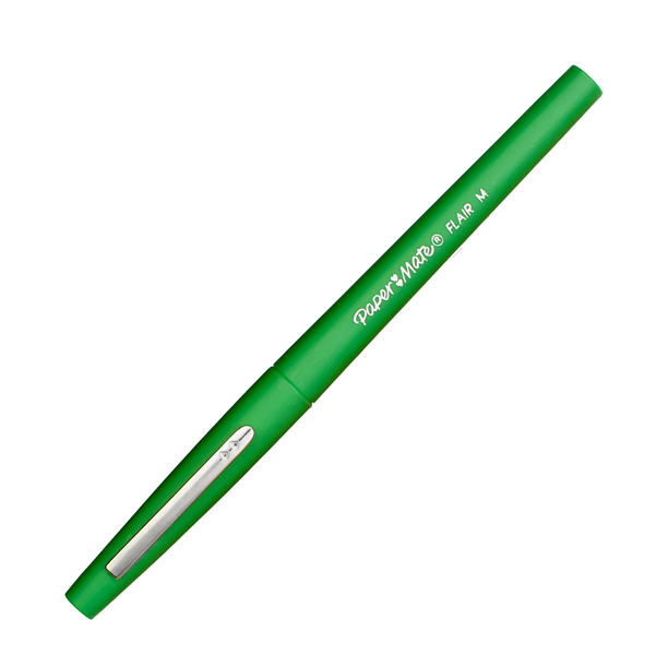  Pennarello Flair Nylon - punta feltro - 1,10mm - verde - Papermate 