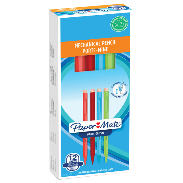  Portamine Non Stop - mina 0,70mm - colori assortiti - Papermate - conf. 12 pezzi 