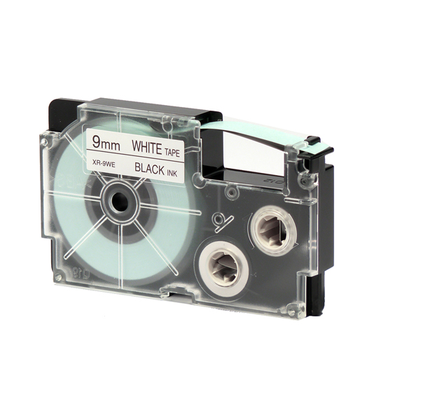  Nastro - 9 mm x 8 mt - nero/ bianco - Casio 