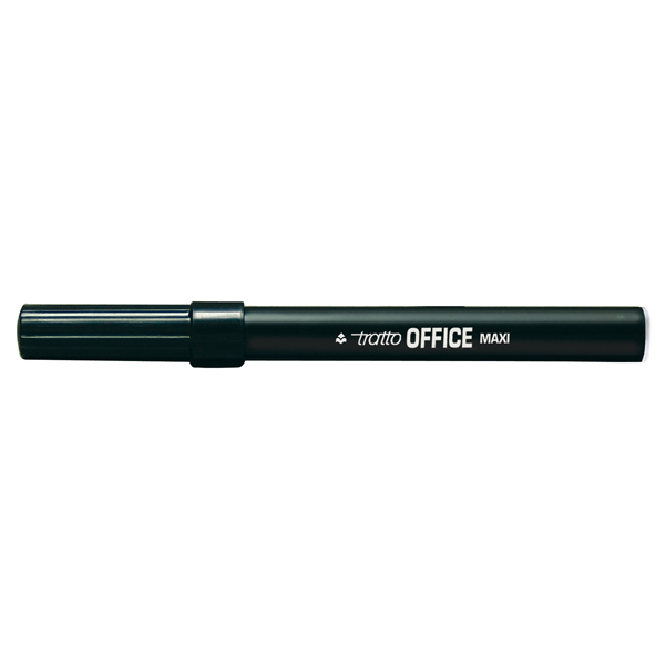  Pennarelli Office punta feltro - punta maxi - tratto 0,80-2,00mm - nero - Tratto - conf. 12 pezzi 